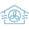 Combustion ventilation icon